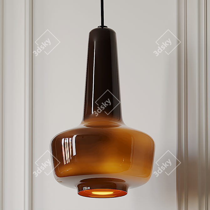 Sophisticated Kreta Glass Pendant 3D model image 1