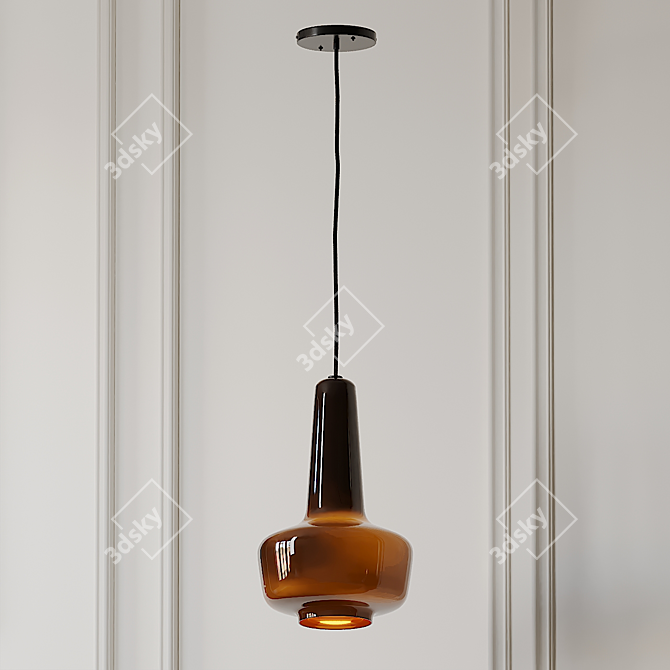 Sophisticated Kreta Glass Pendant 3D model image 2