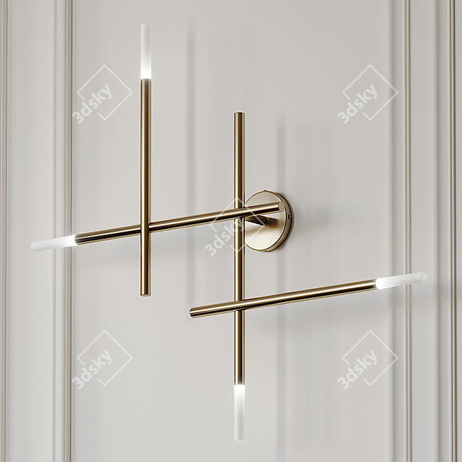 Modern Kitami Wall Sconce: Style and Elegance 3D model image 1