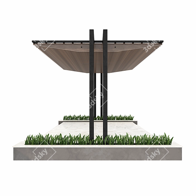 Archival Pergola Design: 3D Model 3D model image 2