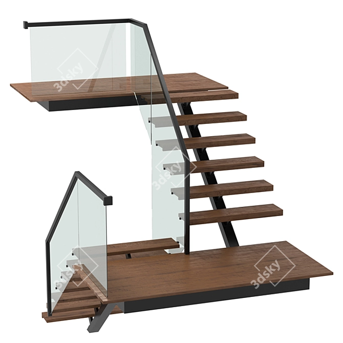 Sleek Spiral Staircase - 2014 MAX 3D model image 2