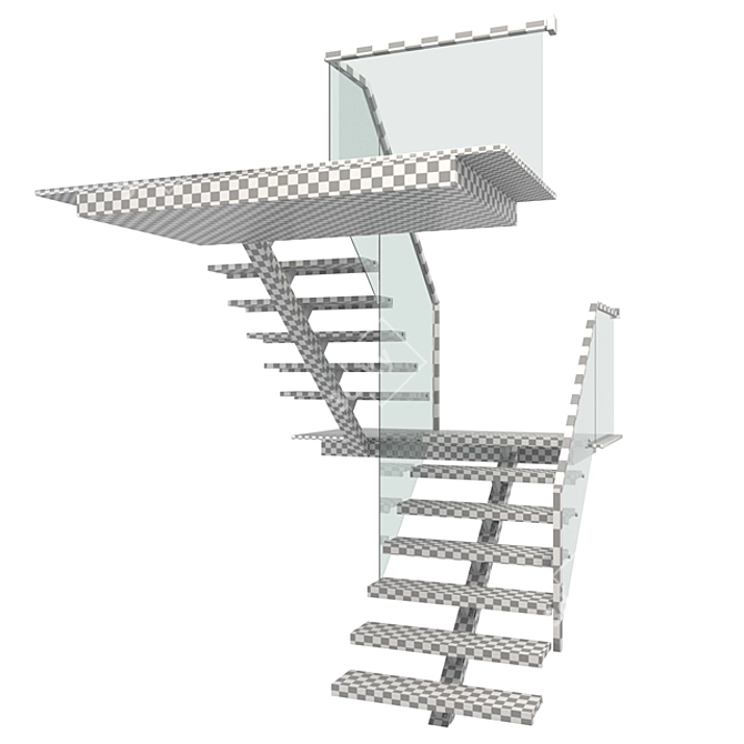 Sleek Spiral Staircase - 2014 MAX 3D model image 3