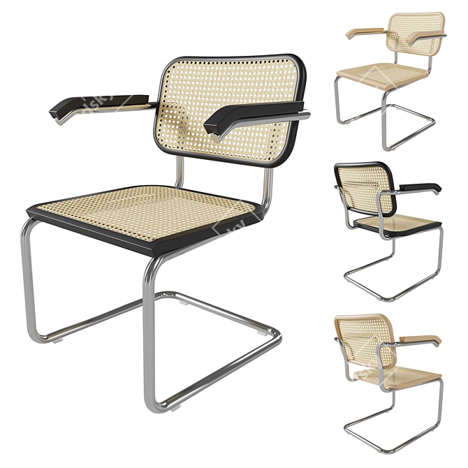 Knoll Cesca Armchair: Stylish Design, Multiple Models! 3D model image 1