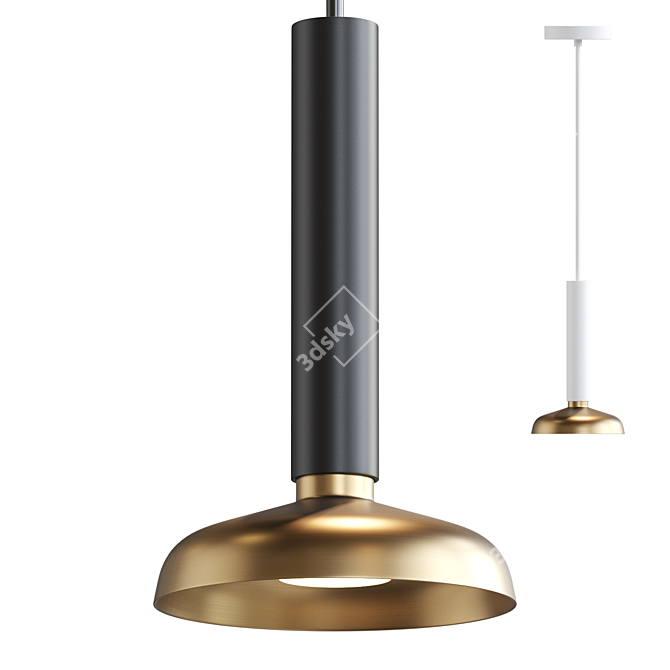 Minimalist Scandinavian Pendant Lamp LIDEN 3D model image 1