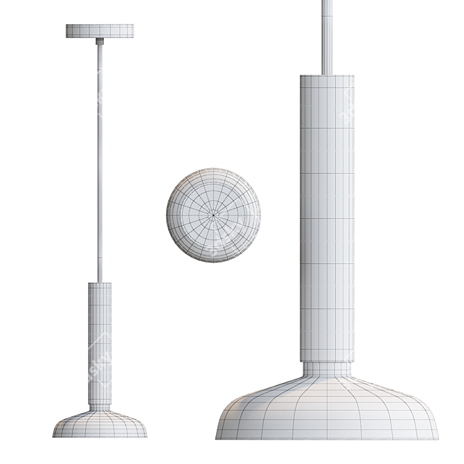 Minimalist Scandinavian Pendant Lamp LIDEN 3D model image 3