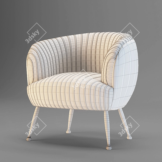 Modern Comfort Armchair 3D model image 3