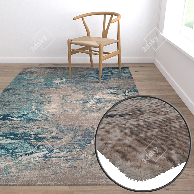 Luxury Carpet Set: High-Quality Textures 3D model image 2