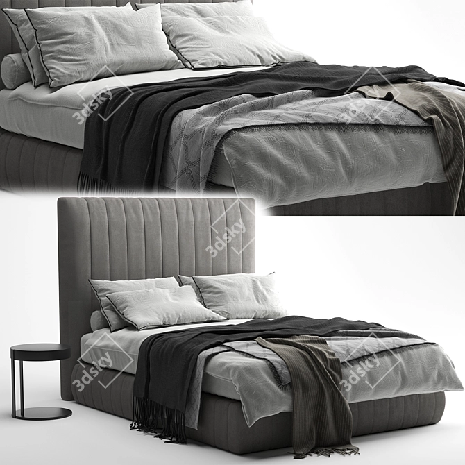 Tuyo Bed: Modern Meridiani 3D model image 1