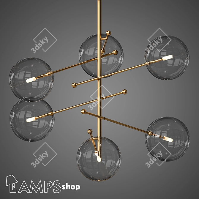 L1215 Chandelier Globe A" translates directly to Russian and does not need any translation. 

Globe A Chandelier, Ø80cm 3D model image 1