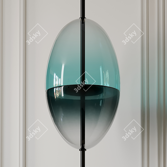 Sleek Flow Pendant Lights 3D model image 2