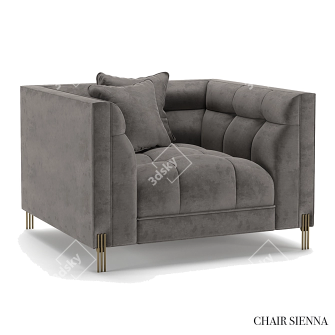 Elegant Sienna Chair: Stylish and Comfortable 3D model image 1