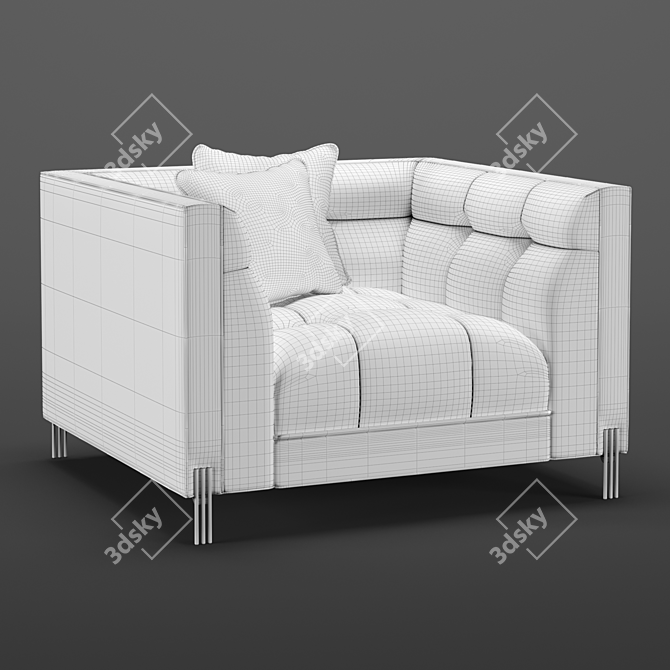 Elegant Sienna Chair: Stylish and Comfortable 3D model image 2