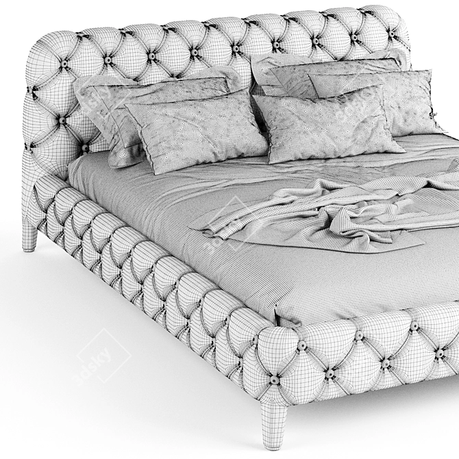 Luxury Handmade Windsor Dream Bed 3D model image 3