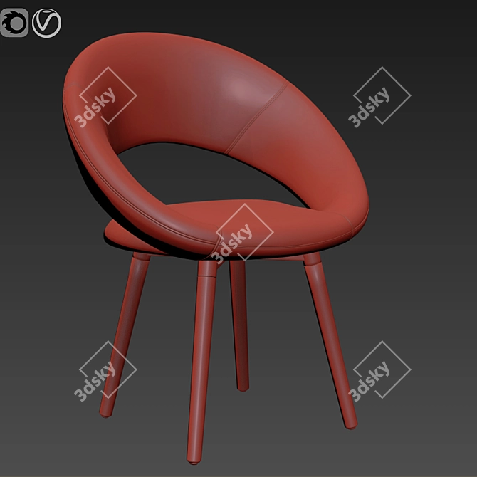 Contemporary Pillow Armchair 3D model image 3