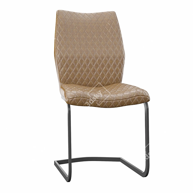 Elegant Upholstered Dining Chair 3D model image 2