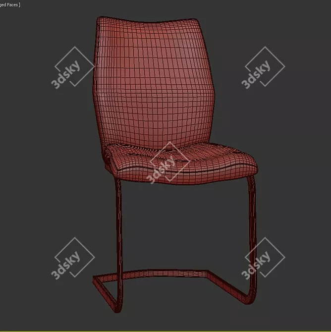 Elegant Upholstered Dining Chair 3D model image 3