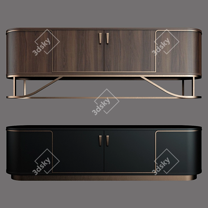 Art Deco Chests - Elegant Storage 3D model image 1