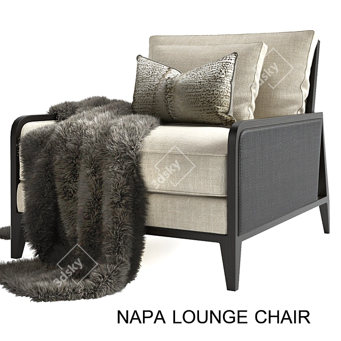 Napa Lounge Chair: Classic Elegance 3D model image 1