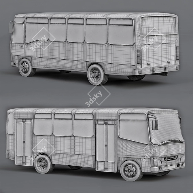 Title: Isuzu HC 40 City Bus 3D model image 3