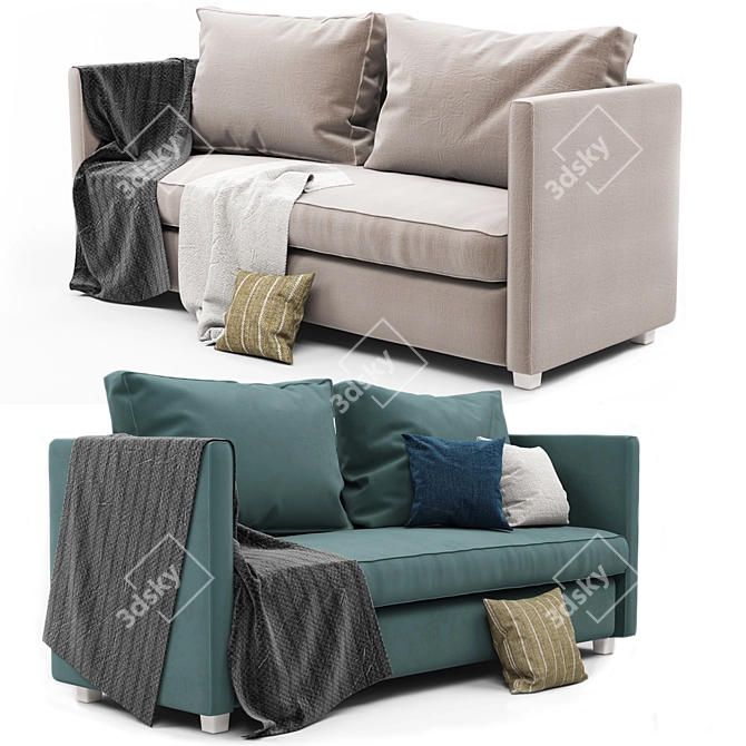Elegant Torrey Sofa by Crate & Barrel 3D model image 1
