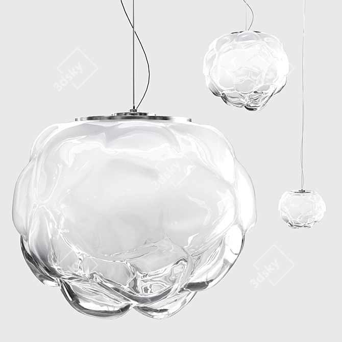 Sleek Scandinavian Pendant Light 3D model image 1