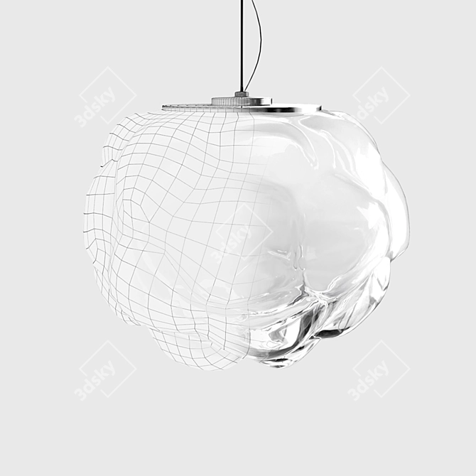 Sleek Scandinavian Pendant Light 3D model image 2