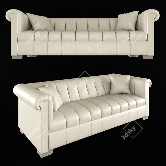 Elegant Hilaire Sofa: Comfortable, Stylish 3D model image 1