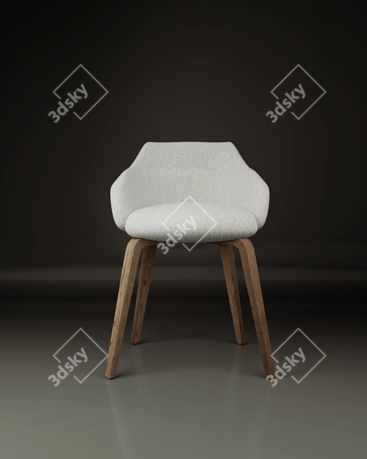 Sleek Modern Chair: Model 01 3D model image 2