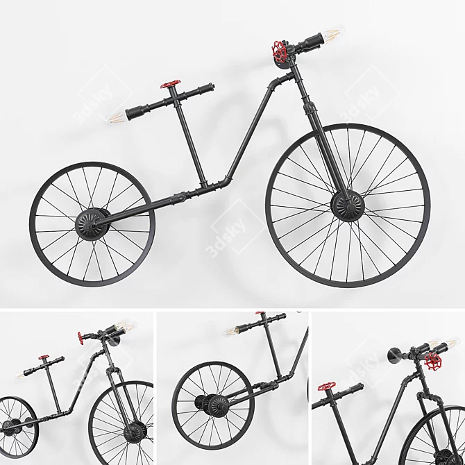 Wall Bike: Modern Smooth Design 3D model image 1