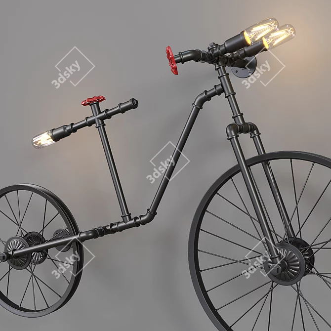 Wall Bike: Modern Smooth Design 3D model image 2