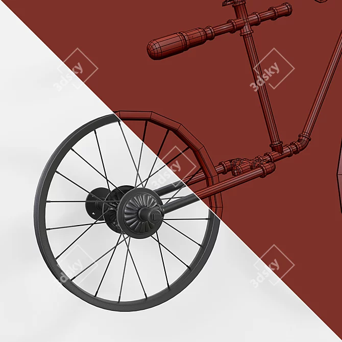 Wall Bike: Modern Smooth Design 3D model image 3