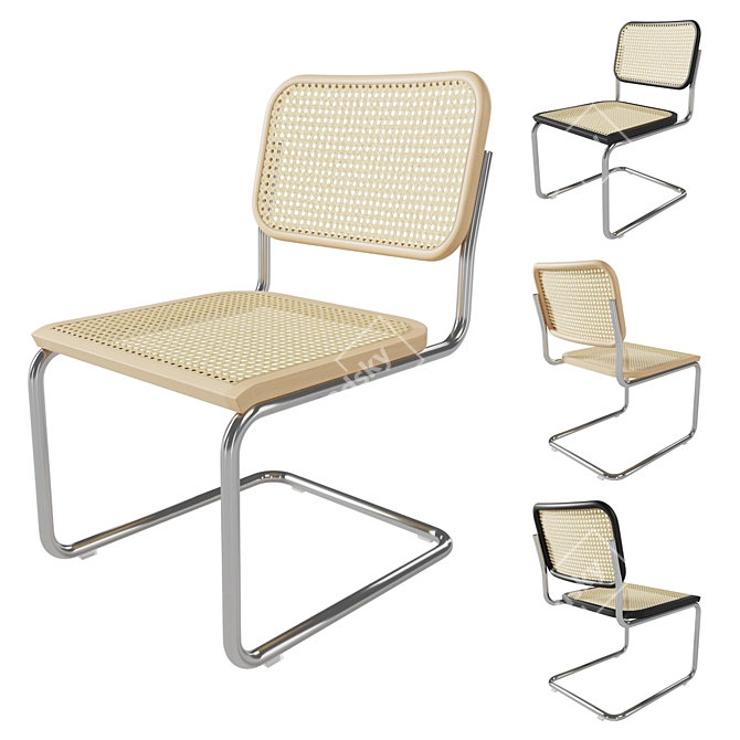 Knoll Cesca Chair Cane - Elegant Modern Design 3D model image 1