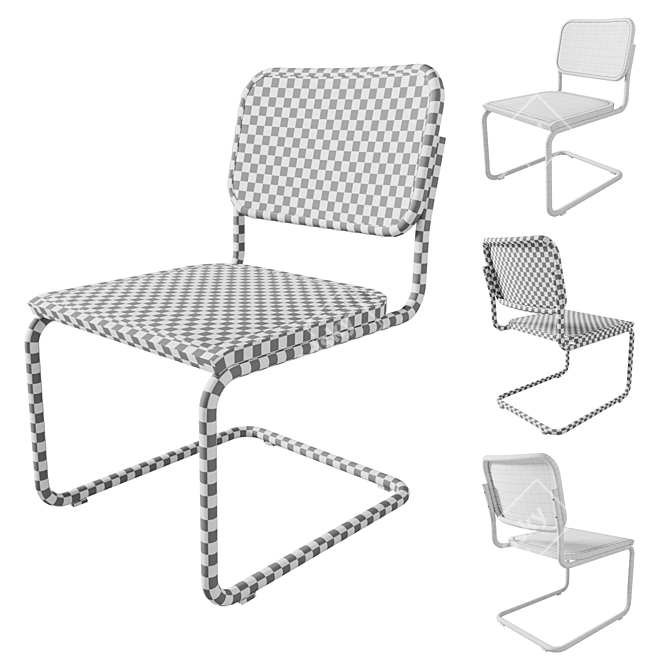 Knoll Cesca Chair Cane - Elegant Modern Design 3D model image 2