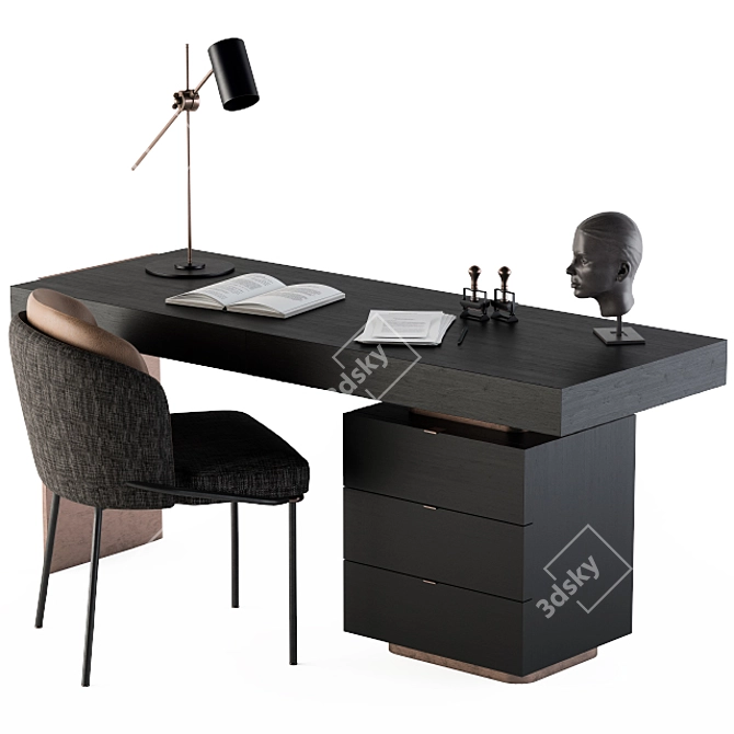 Minimalist Carson Writing Table 3D model image 1