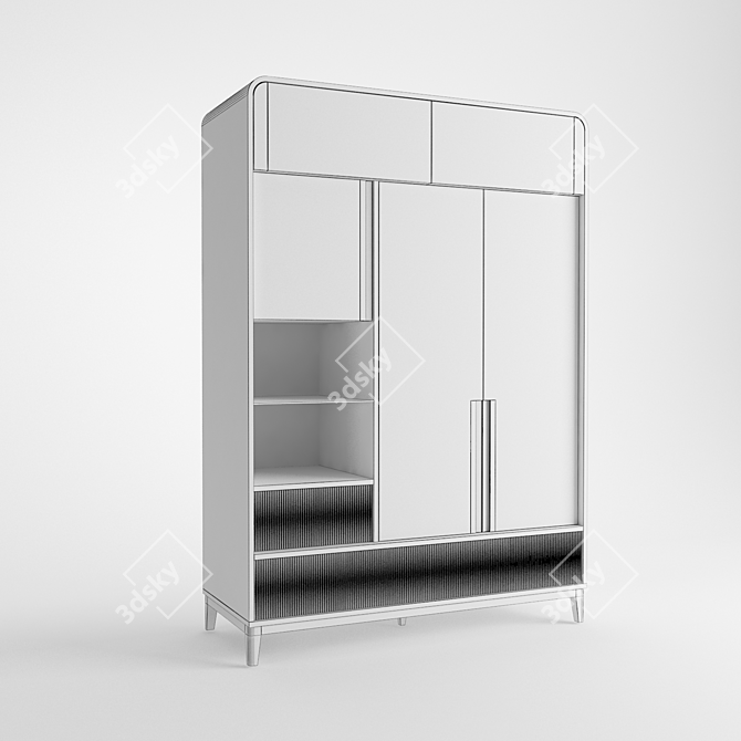 Elegant Briotti Wardrobe: 8-Piece Collection 3D model image 2