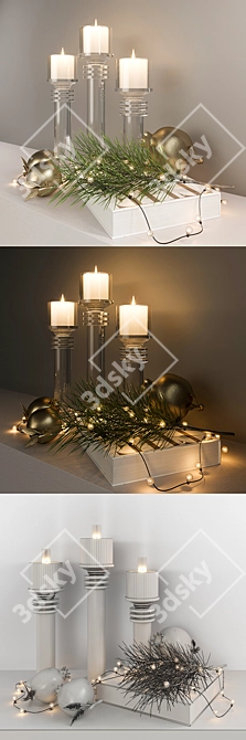 Elegant Ethan Allen Holiday Decorations 3D model image 2