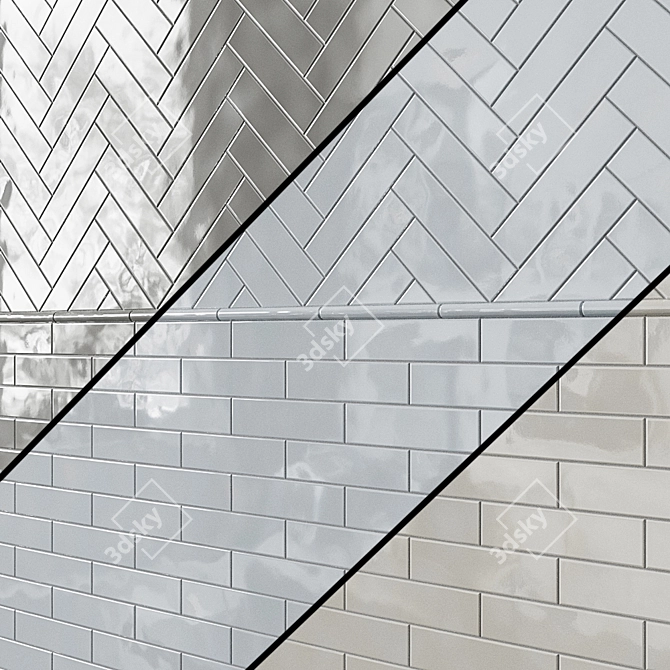 ADEX STUDIO Wall Tiles - Liso Collection 3D model image 3