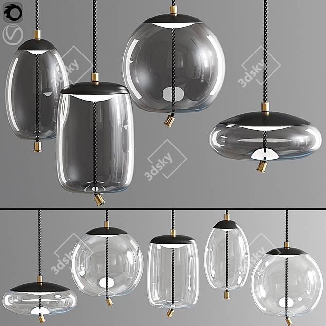 Brokis Knot Disco Pendant Lamp 2 - Modern Lighting Fixture 3D model image 1