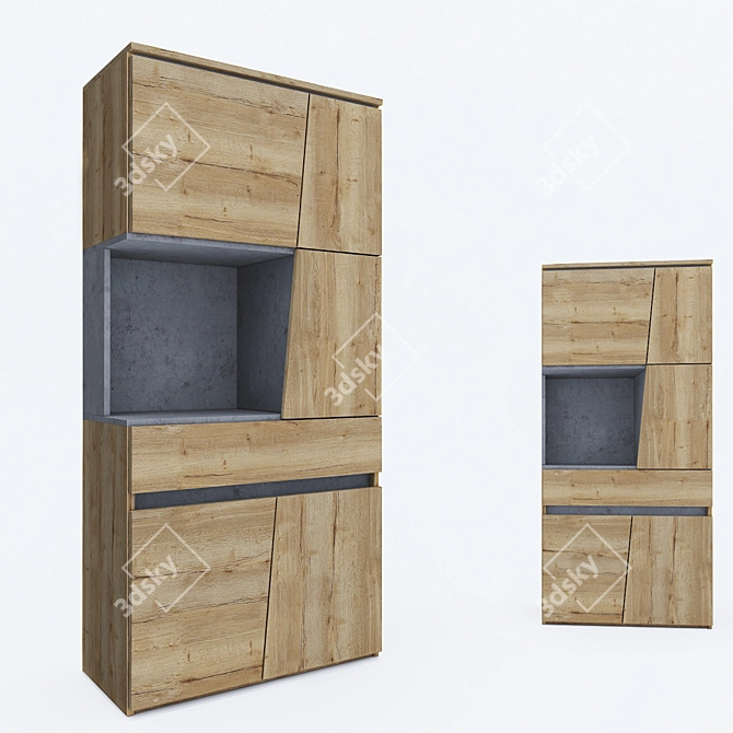 Stresa-5 Swing Wardrobe: Stylish and Versatile 3D model image 1