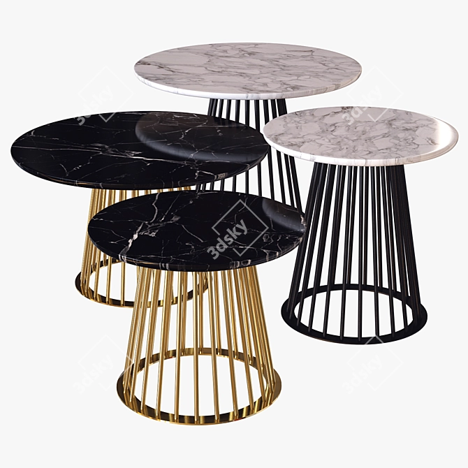 Giopagani Rendez-Vous Coffee Tables 3D model image 1