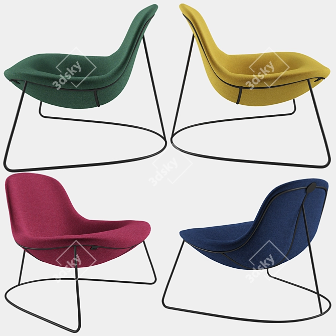 Cozy Edinburgh Lounger: Stylish & Comfortable 3D model image 1