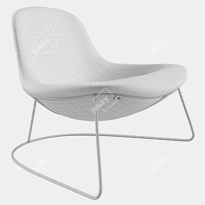 Cozy Edinburgh Lounger: Stylish & Comfortable 3D model image 3