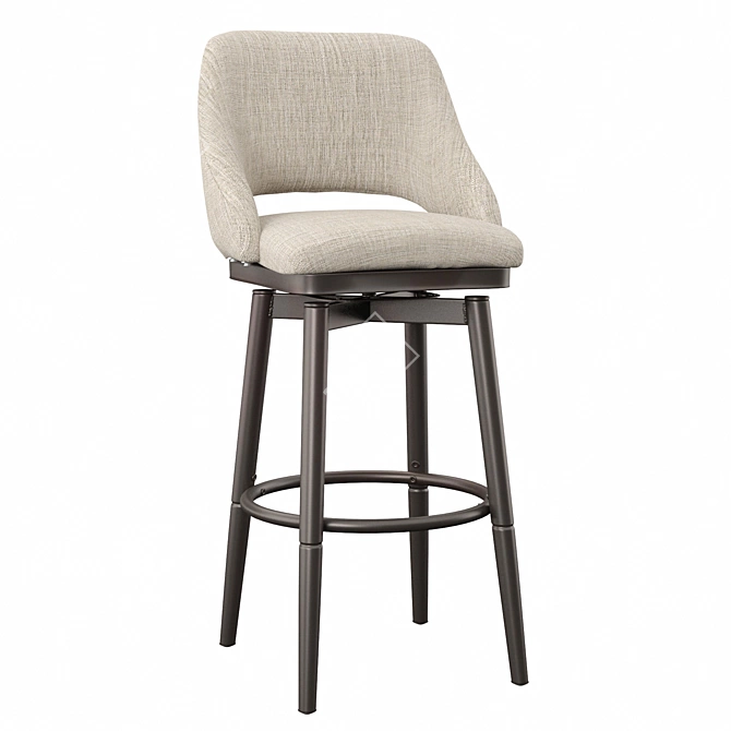 Versatile Adjustable Bar Stool 3D model image 2