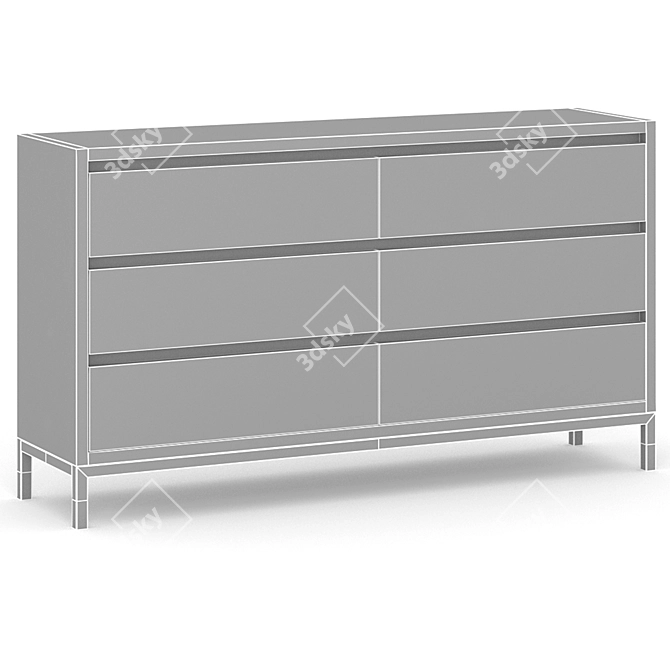 Metal Frame Chest: Maps Included 3D model image 3