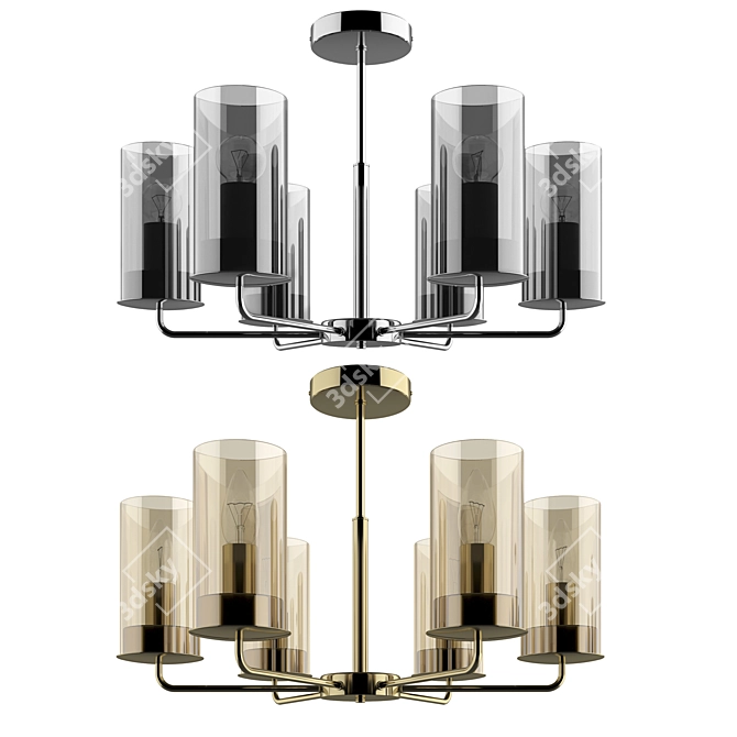 Elegant Ceiling Chandeliers 3D model image 2