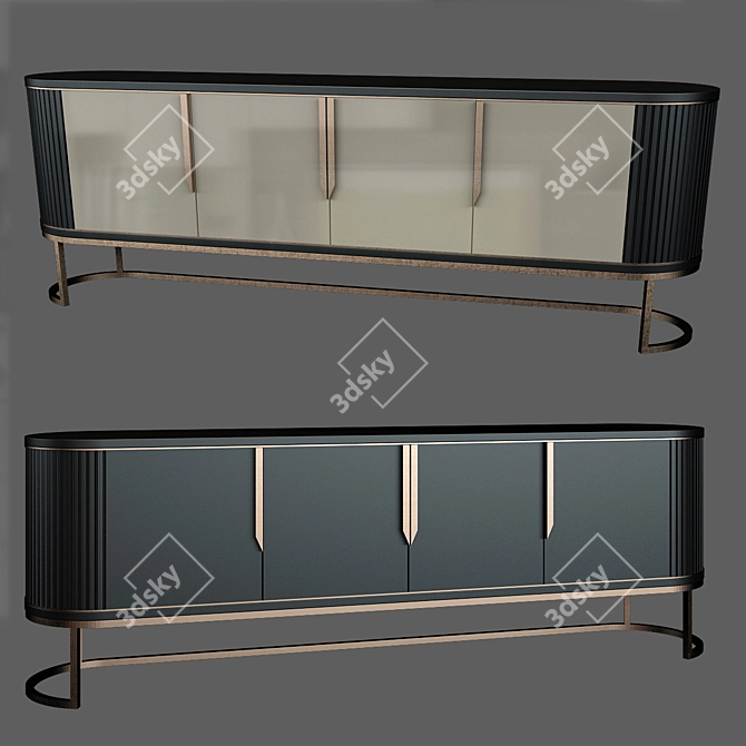 Elegant Art Deco Chests 3D model image 1