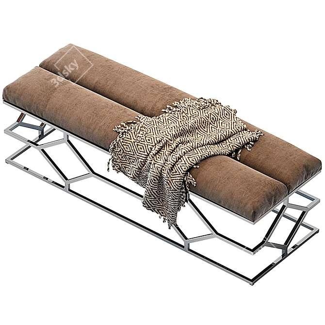 Elegant Bench Trellis: Perfect Outdoor Seating Option 3D model image 2