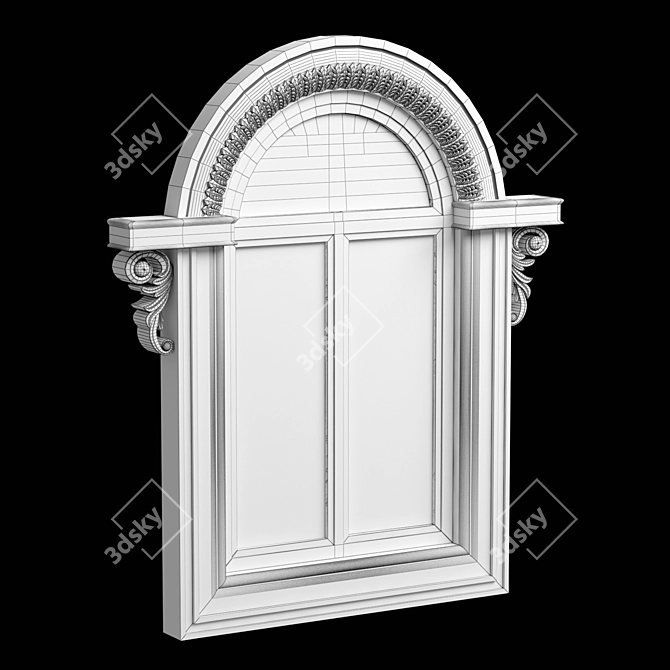 Elegant Trim: Decor Molding Facade 3D model image 2