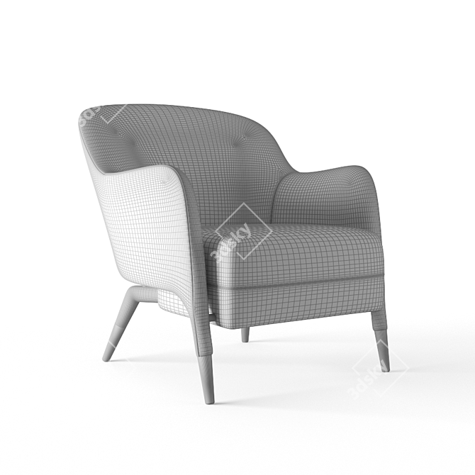 Elegant Molteni & C D.151.4 Lounge Chair 3D model image 3