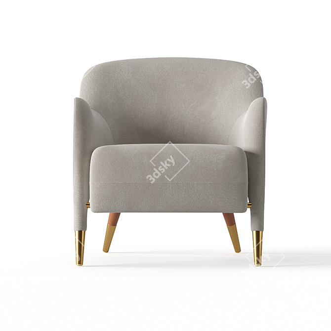 Elegant Molteni & C D.151.4 Lounge Chair 3D model image 4